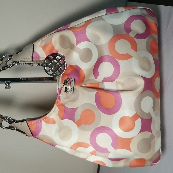 Coach Handbags - Coach Madison Maggie OpArt Fabric Shoulder Bag
